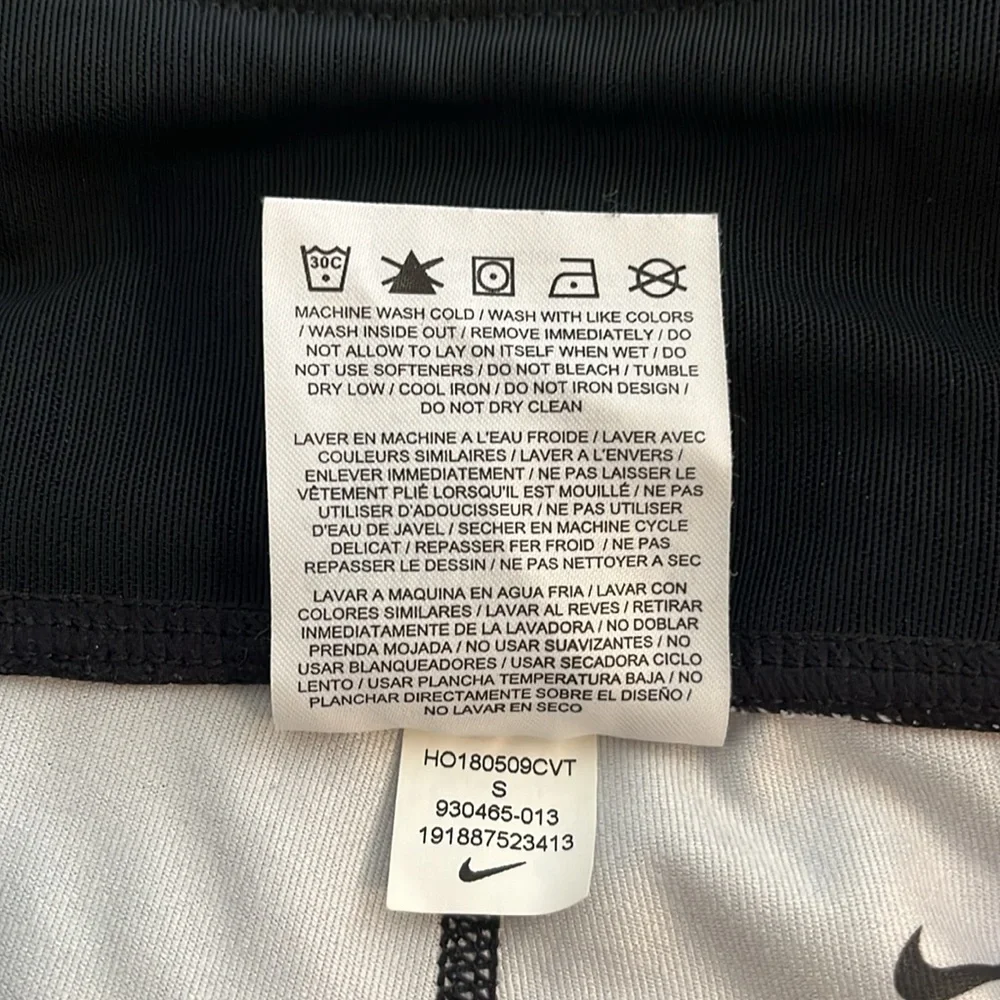 Nike Dri-Fit running pants, women’s size S/P, black with pink and gray - Picture 7 of 10